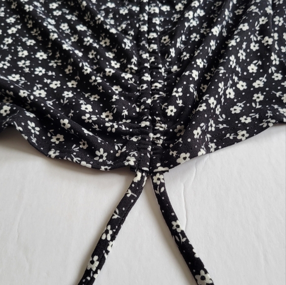 Drawstring Floral Mini Skirt - Picture 7 of 7